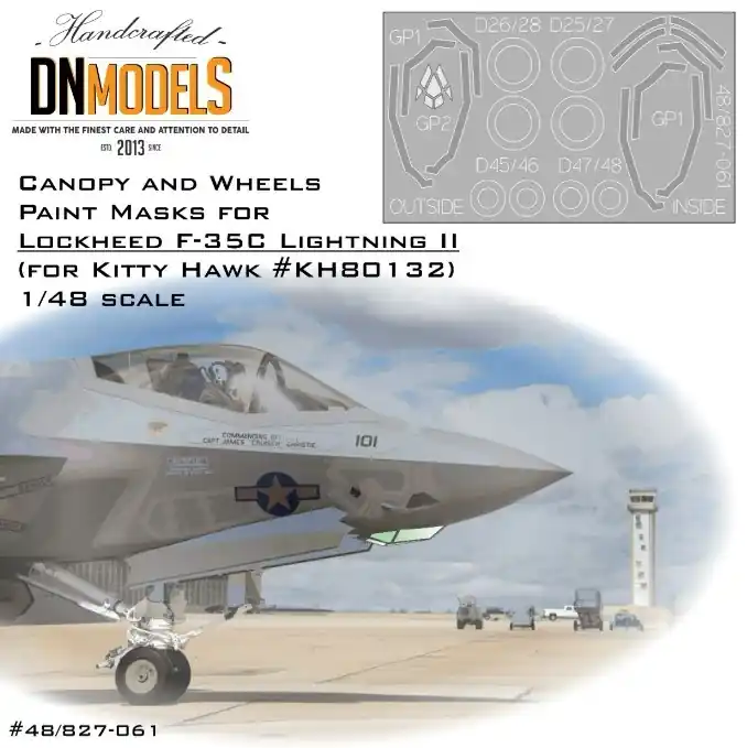 Certifié DN Models 48-827-061 F-35C Canopy, Wheels And EOTS Paint Mask Set For Kitty Hawk Lightning II
