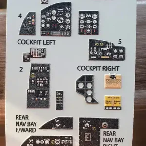 Kits World 3D1481074 BAC/EE Canberra B.2/B.20 3D Full colour Instrument Panels (for Airfix 10101A kit) Achat Immédiat