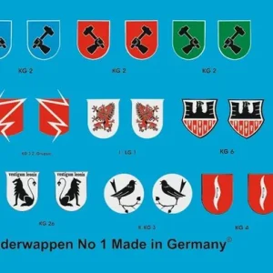 Authentique Peddinghaus-Decals 0896 German Bomber Unit Markings No. 1