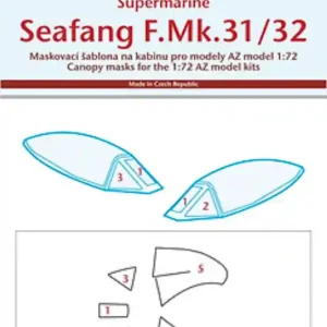 Peewit 72304 Canopy mask for Supermarine Seafang F. Mk. 31/32 AZ model Offre Du Jour