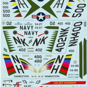Haute Qualité Print Scale 72-160 A-7 Corsair II Part-1+ A-7 Corsair II technical stencils