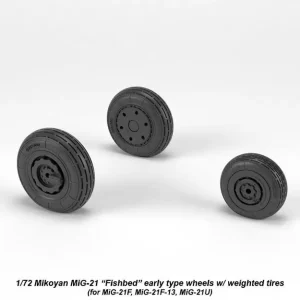 Armory Models Group AW72048 Mikoyan MiG-21 Fishbed wheels w/ weighted tires, early Dernière Chance