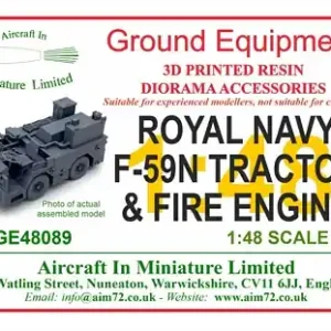 Offre Limitée Aircraft In Miniature Ltd GE48089 Royal Navy F-59N Deck Tractor & Fire Engine