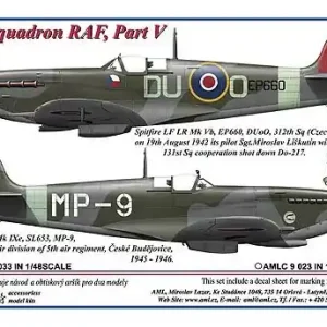 AML C8033 312 th Squadron RAF Part V - 2 decal version Spitfire LF LR Mk.Vb and LF Mk.IXe Acheter En Ligne