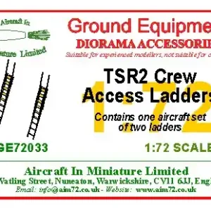 Must-Have Aircraft In Miniature Ltd GE72033 BAC TSR-2 - Crew Access Ladder Set (2 pcs, for Airfix kits)