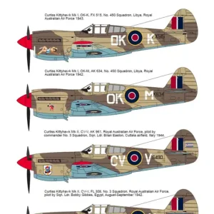 Offre Limitée Art Scale Kit D72004 Curtiss Kittyhawk Mk.I / Mk.II "Desert Harassers" 1942-1944 part I