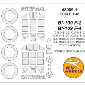 Expédié Aujourd'hui KV Models 48009-1 Bf-109F-2 / F-4 / R-3 / R-6 (ICM, REVELL) - (double sided) + wheels masks
