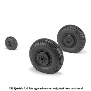 Armory Models Group AW48035 Iljushin IL-2 Bark (late) wheels w/ weighted tires Pas Cher