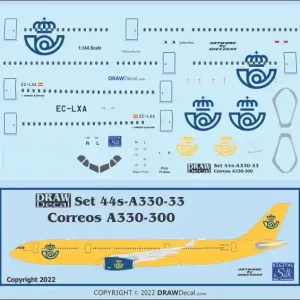 Draw Decal 44-A330-33 Airbus A330-300 - Iberjet / Correos Nouveauté