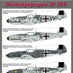 Promotion H-Model Decals D48020 Messerschmitt Bf-109 E Nachtjagdgruppe - Part 1