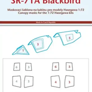 Peewit 72240 Canopy mask for SR-71A Blackbird Hasegawa Pas Cher