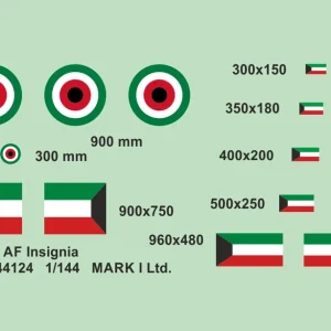 Dernière Chance Mark I Decals DMK144124 Kuwait AF Insignia (2 sets)