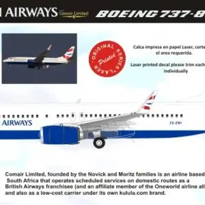8aDecs 7909-305-72 Boeing 737-800 British Airways Comair Top Vente