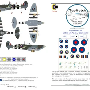 Réduction TopNotch 32-I060 Supermarine Spitfire IXc - JE-JR - Insignia Mask Set