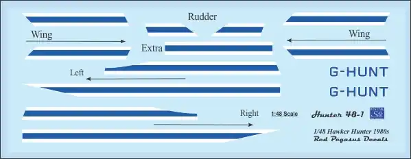 Draw Decal 48-RPD-HUNTER-01 Hawker Hunter - G-HUNT Nouvelle Collection