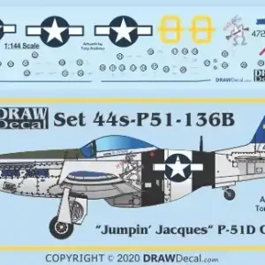 Draw Decal 44-P51-136B North American P-51 D - "Jumpin‘ Jacques" (G-SIJJ) Satisfait Ou Remboursé