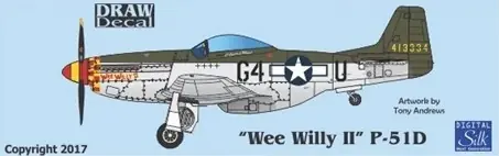 Draw Decal 44-P51-51 North American P-51 - "Wee Willy II" Gathering of Mustangs and Legends Populaire