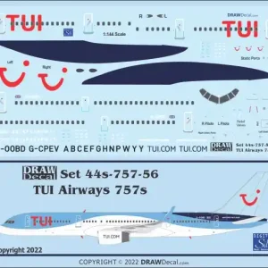 Affaire À Saisir Draw Decal 44-757-56 Boeing 757 - TUI Airways