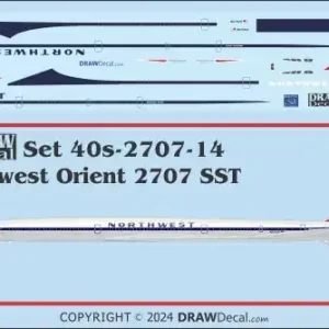 Draw Decal 40-2707-14 Boeing 2707 SST - Northwest Orie Promotion Saisonnière