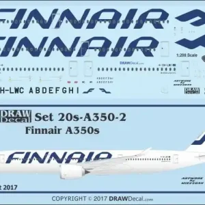 Draw Decal 20-A350-02 Airbus A350 - Finnair Satisfait Ou Remboursé