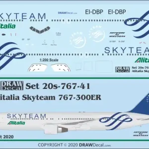 Achat Immédiat Draw Decal 20-767-41 Boeing 767-300 - Alitalia Skyteam