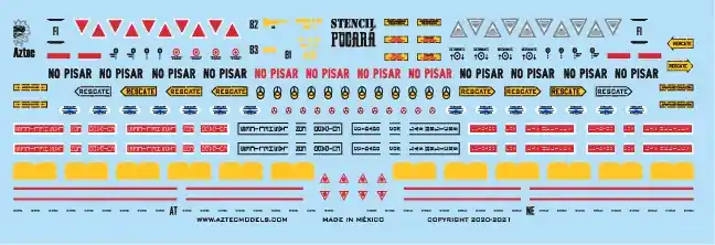 Meilleure Vente Aztec S72003 F.M.A. IA-58A Pucara - Stencil Data