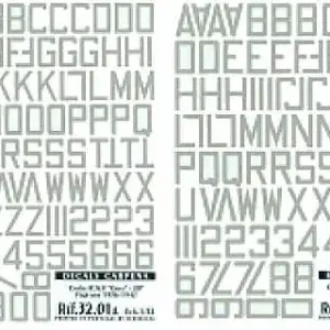 Dernière Chance Colorado / Carpena Decals 32001 RAF Medium Sea Grey Code Letters/Numbers - 16 inches