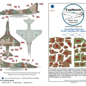 TopNotch 32-M159 Douglas TA-4H Skyhawk - IDF Pattern B (for Hobby 2000, Fujimi and Hasegawa kits) Vente Flash