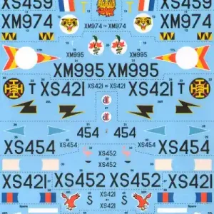 Dernier Modèle Xtradecal 72200 BAC/EE Lightning T.4 / T.5 Part 1 (9 schemes)