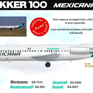 8aDecs 7909-434-144 FOKKER 100 Mexicana Green Produit De Marque