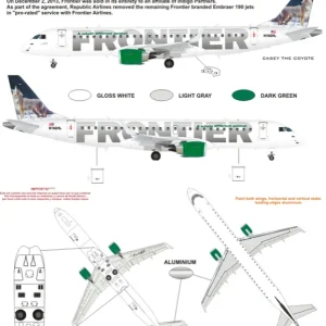 Dernier Modèle 8aDecs 7909-312-144 Frontier ERJ-190 Coyote
