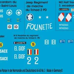 Acheter En Ligne Peddinghaus-Decals 1444 French Tanks In Normandy And Germany 1944-1945 No. 3
