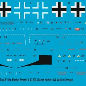 Offre Spéciale Peddinghaus-Decals 3172 FW 190 A-8 "Red 8" Uffz Matthäus Erhardt, 5. JG 300 Löbnitz, Autumn 1944
