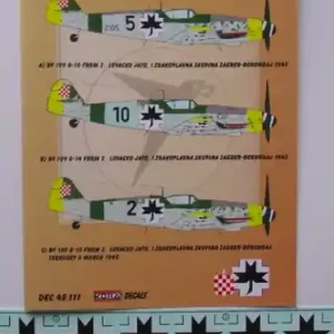Solde Kora Models Dec48111 Messerschmitt Bf-109G-10/14 ZNDH Croatian II