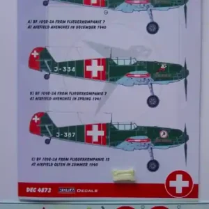 Expédition Rapide Kora Models Dec4873 Messerschmitt Bf-109E-3a Swiss AF Part III