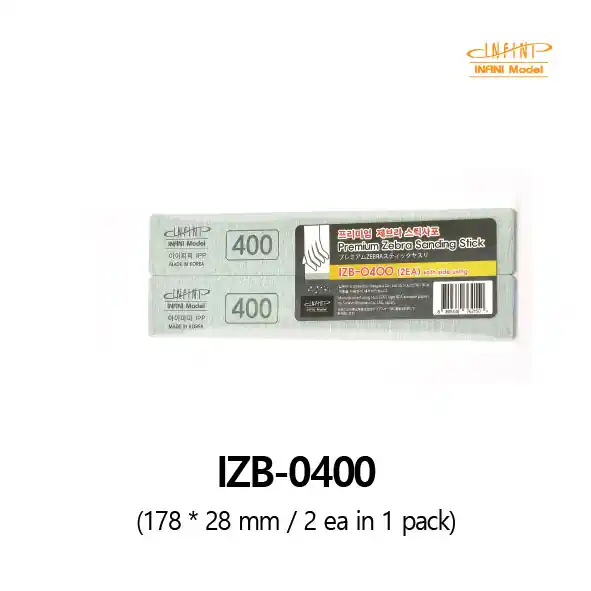 Réduction Infinimodel IZB0400 Premium Zebra Sanding Stick (Sankyo) 400 (2 pcs)