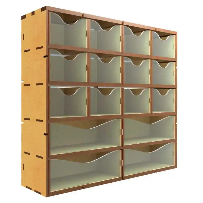 Green Stuff World 10960 MDF Vertical Rack with Drawers Meilleure Vente