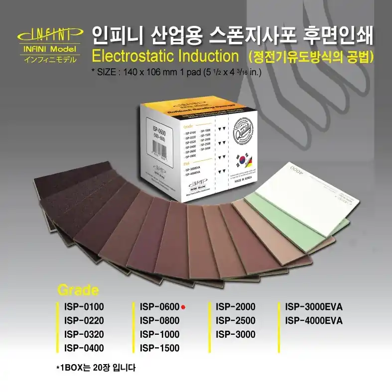 Offre Exclusive Infinimodel ISP0600 Sanding Sponge FINE 600 (20 pcs)